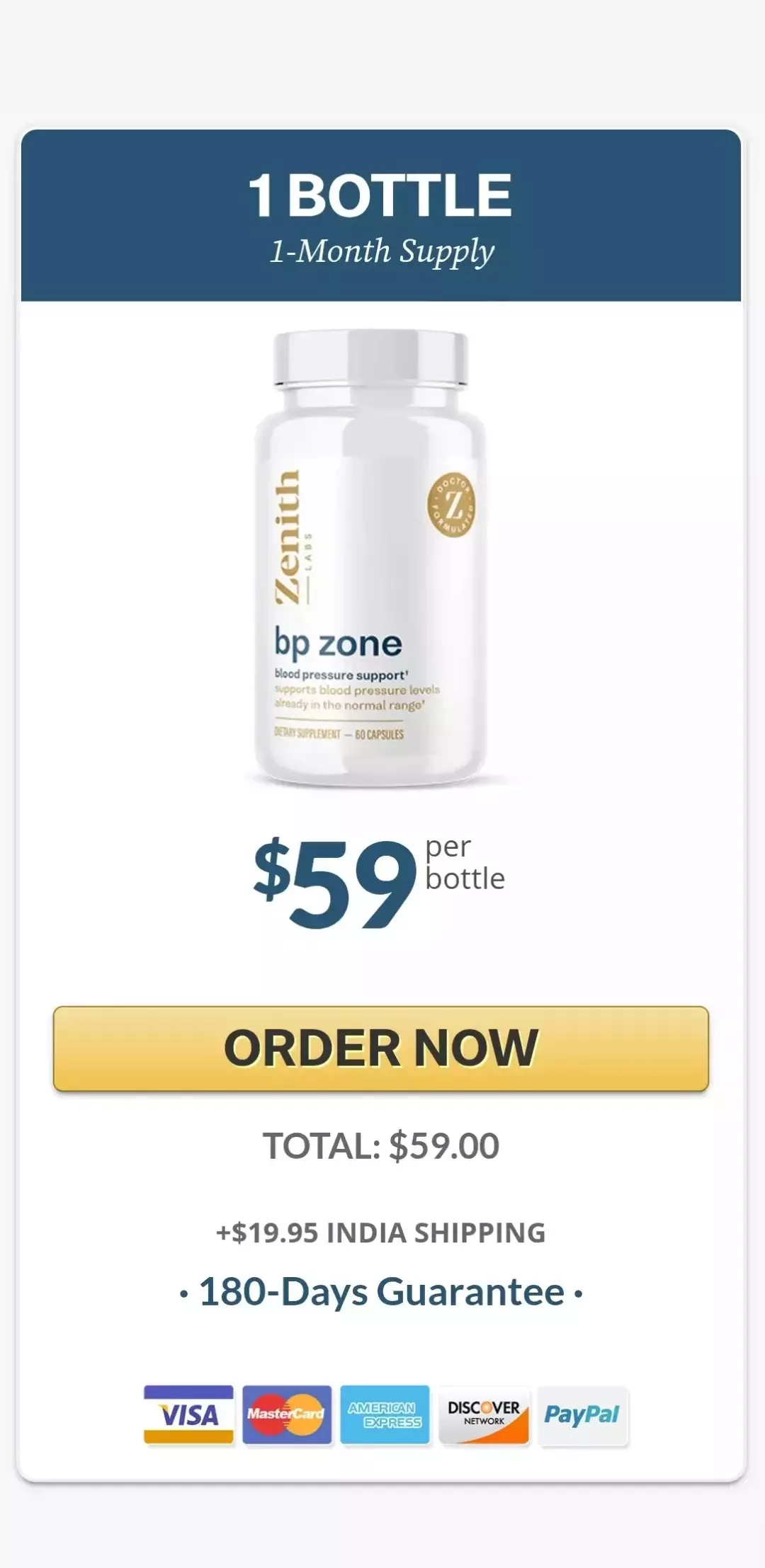 BP Zone® 1 bottle pricing